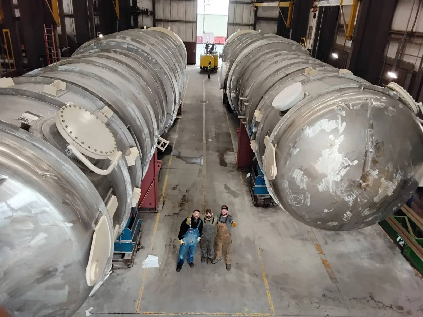 Large custom-fabricated vessels in the Harris Thermal shop